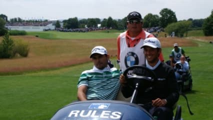 Fabrizio Zanotti siegt im Stechen
Sichtbar lässig und zuversichtlich trat der Paraguayer zum Stechen um den Sieg der BMW International Open 2014 an. Nach dem fünften Extraloch stand er dann tatsächlich als Sieger fest. Ein Südamerikaner war damit in Köln ganz vorne. (Foto: Golf Post)