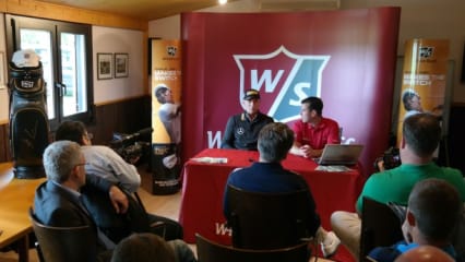 Pressekonferenz mit Marcel Siem
Kurz vor seiner Reise nach Amerika zur US Open begegnete Marcel Siem im Golfclub am Alten Fliess noch einmal auf deutschem Boden Medienvertretern und Golffans. (Foto: Golf Post)