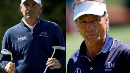 Altmeister gemeinsam unterwegs Seite an Seite spielen am Finaltag die beiden ehemaligen Masters-Champions Fred "Boom Boom" Couples und Bernhard Langer.(Foto: Getty)