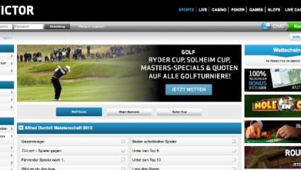 Quoten auf alle großen Golf-Events gibt es bei BetVictor. 