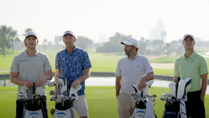 Nick Bachem und Marcel Siem vs. Pablo Larrazábal und Guido Migliozzi. (Foto: DP World Tour)