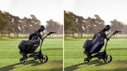 Der M-TECH (l) und der M5 GPS (r) der neuen M-Serie von Motocaddy. (Fotos: Motocaddy)