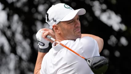 Martin Kaymer beim Tee-Off auf Bahn 10 am ersten Tag bei LIV Golf in Adelaide. (Foto: Getty)