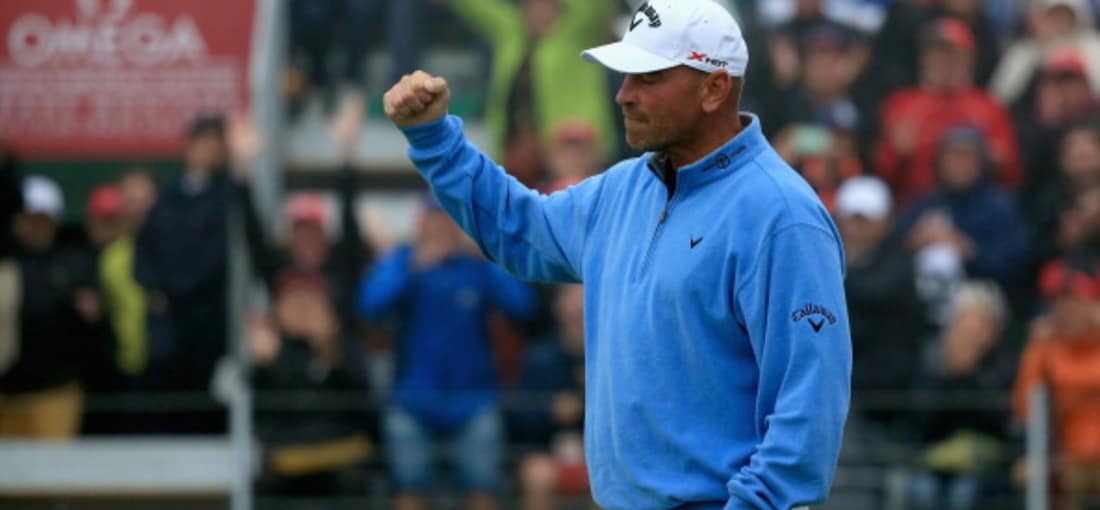 Da freut er sich! Thomas Björn gewann nach zwei Jahren erneut die Omega European Masters. (Foto: Getty)