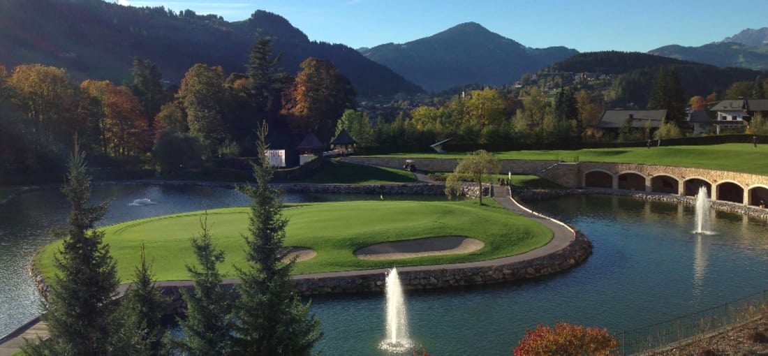 Blick auf Loch 8 GC Kitzbühel