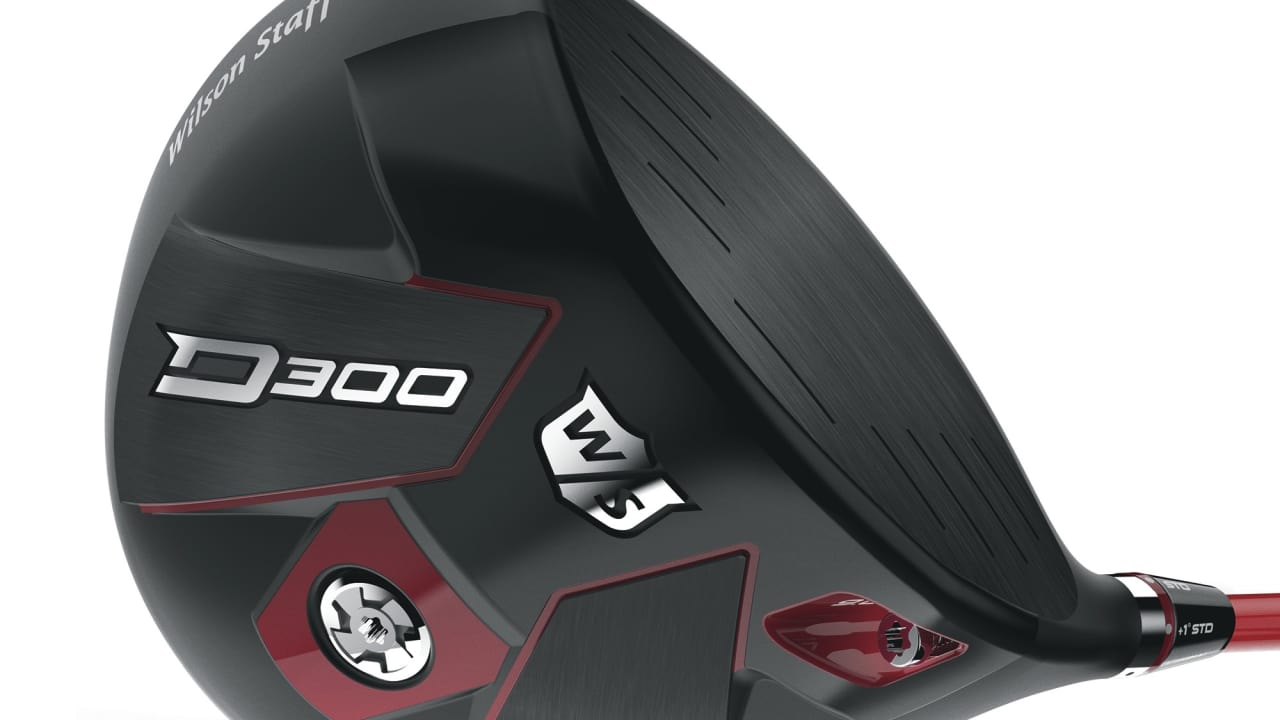 Der Wilson Staff D300 Driver kommt in den typischen Wilson-Farben daher. Schwarzer Kopf mit roten Elementen samt rotem Schaft. (Foto: Wilson Staff)