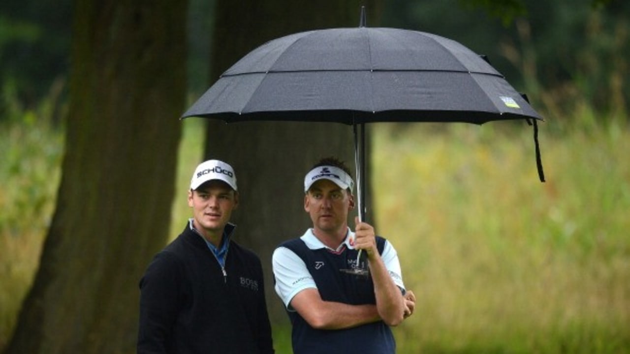 Im Jahr 2012 nahmen Martin Kaymer und Ian Poulter am German Schueco Open ProAm Turnier teil. (Foto: Getty)
