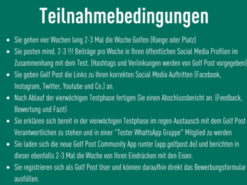 Teilnahmebedingungen-Produkttest