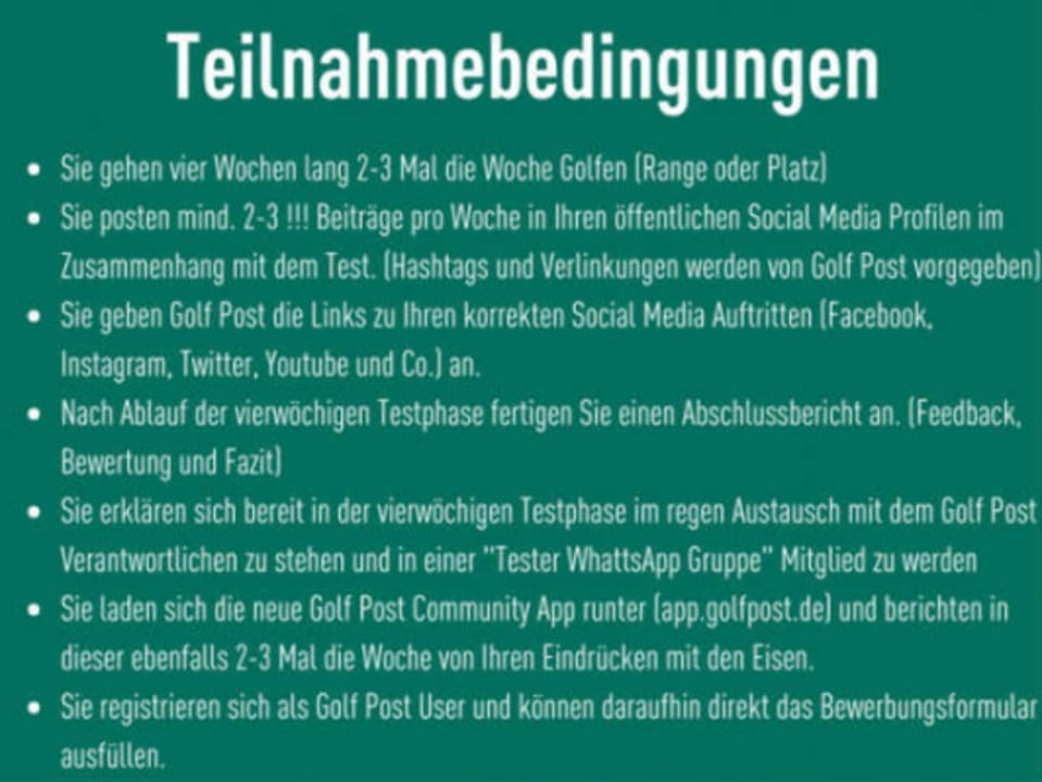 Teilnahmebedingungen-Produkttest