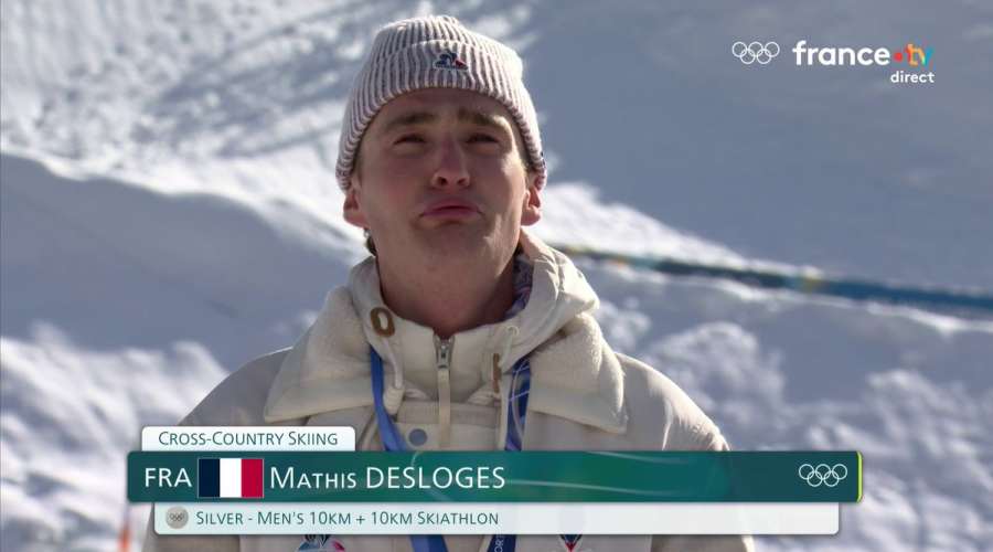 Desloges Wins France's First Milano Cortina 2026 Medal in Skiathlon