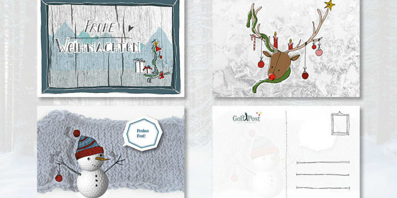 Golf Post Weihnachtskarten - G...