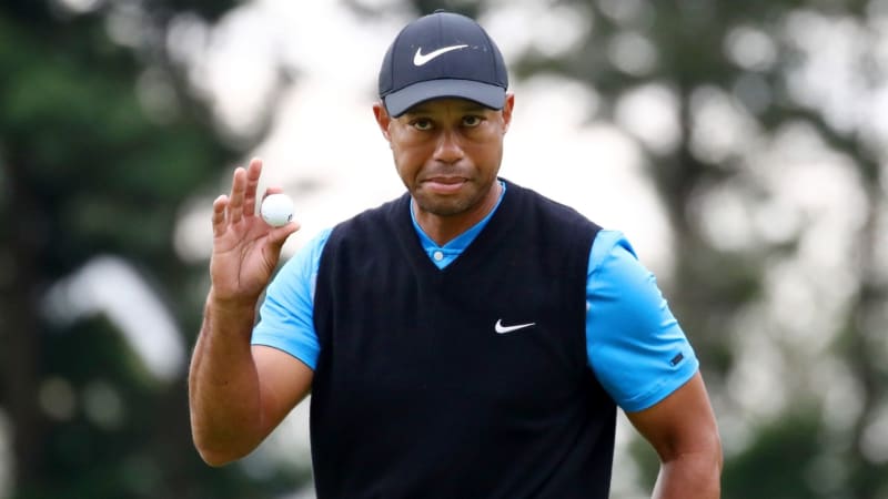 Tiger Woods unterwegs zum Medi...