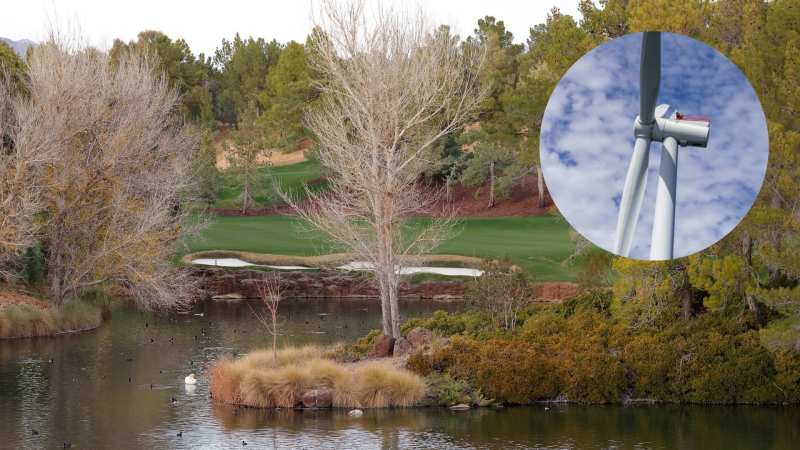 Golfplätze durch Windräder ers...