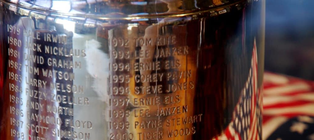 Sieger der US Open Trophäe
