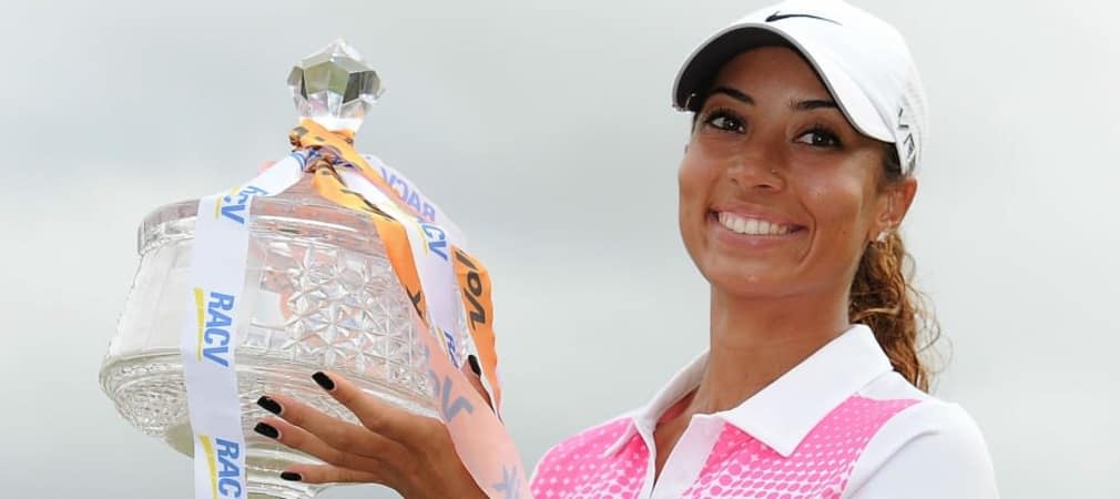 Cheyenne Woods ist die stolze Siegerin des Volvik Ladies Masters an der australischen Gold Coast