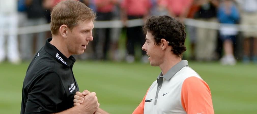 In Dubai waren Stephen Gallacher und Rory McIlroy noch Konkurrenten, im Ryder Cup könnten sie beide zusammen im Team Europa spielen
