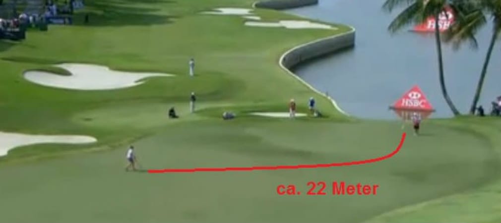 Was für ein Putt zum Sieg von Paula Creamer im Stechen der HSBC Women's Champions! Gute 22 Meter waren es bis zum Loch