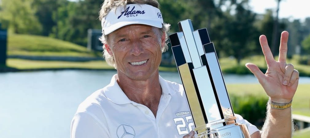 Bernhard Langer zeigt es an: Der Triumph in Texas ist bereits sein dritter Titel beim Insperity Invitational.