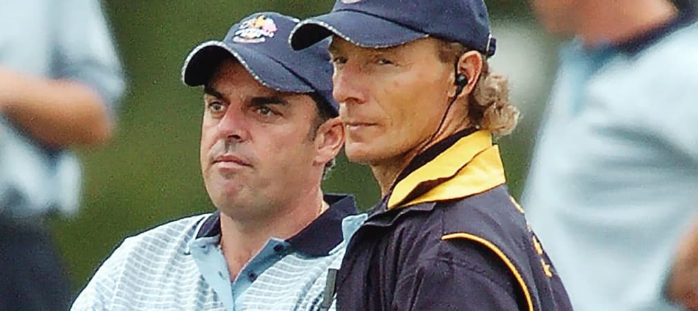 Nach seiner Demonstration bei der Senior British Open mehren sich die prominenten Stimmen, die Paul McGinley (l.) nahe legen, Bernhard Langer für den Ryder Cup zu nominieren.