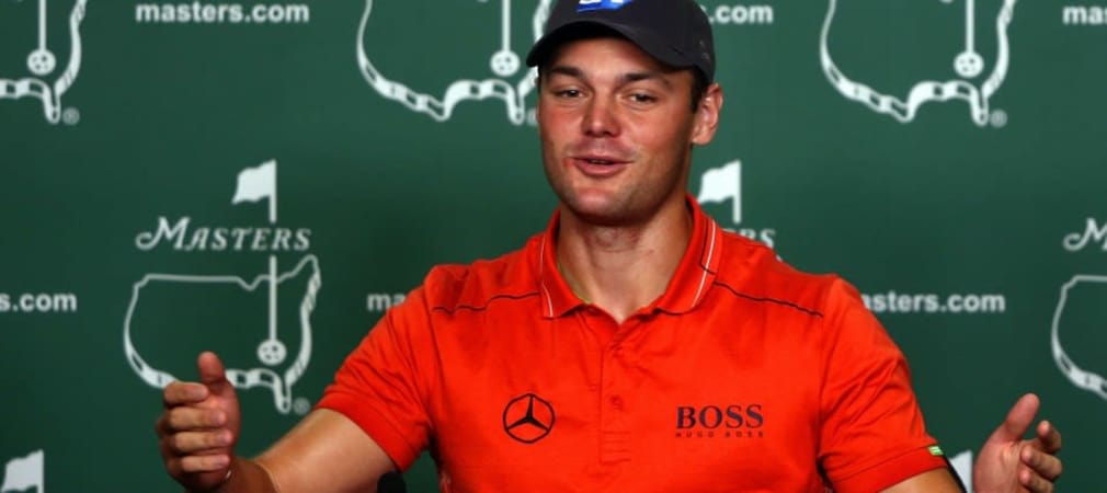 Martin Kaymer bei der offiziellen Pressekonferenz am ersten Probetag beim Masters in Augusta.