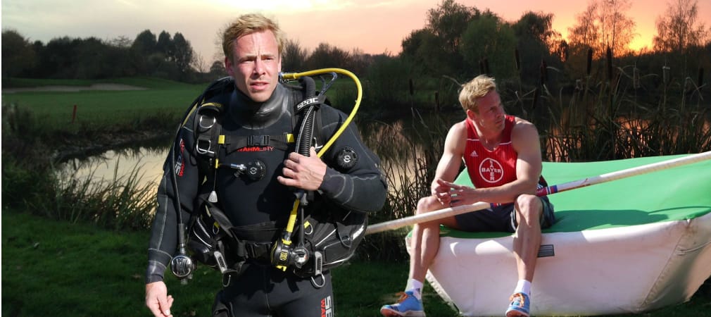 Michel Frauen ist Stabhochspringer und Lakeballtaucher.