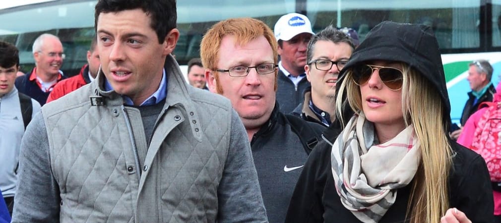 Rory McIlroy und seine Freundin Erica Stoll erstmals öffentlich zusammen bei der Irish Open. (Foto: Getty)