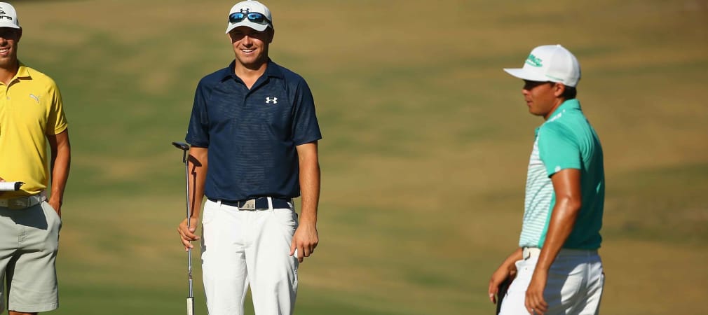 Jordan Spieth und Rickie Fowler zeigen im Vorfeld der Open Championship die Zähne. (Foto: Getty)