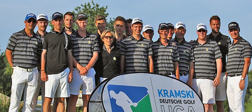 Der Frankfurter Golfclub feierte am fünften Spieltag im Golfclub Hösel den Sieg und den Klassenerhalt.