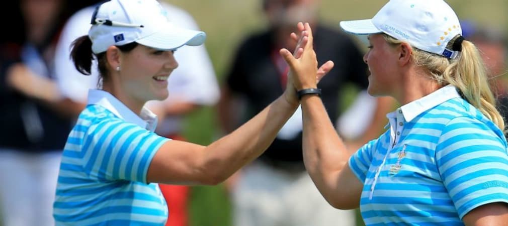 Caroline Masson startet am zweiten Tag beim Solheim Cup im Fourball zusammen mit der Schwedin Caroline Hedwall.