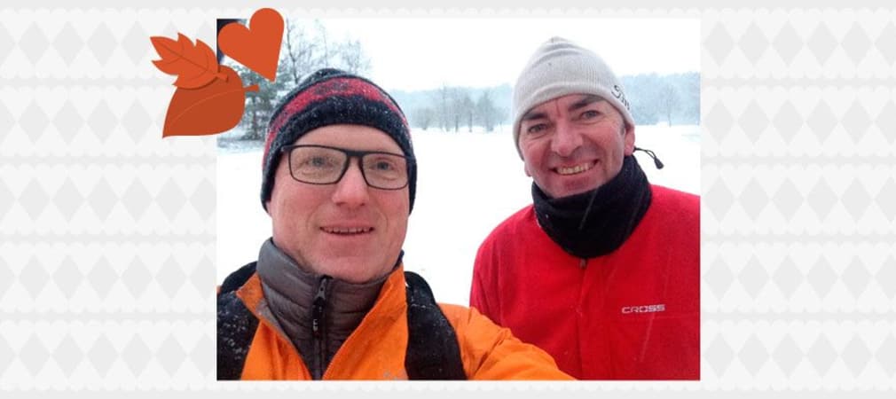 Auf diesem Bild zu sehen Jens-Jürgen H. mit seinem Freund Peter. Von den beiden stammt das schönste Golferlebnis 2015
