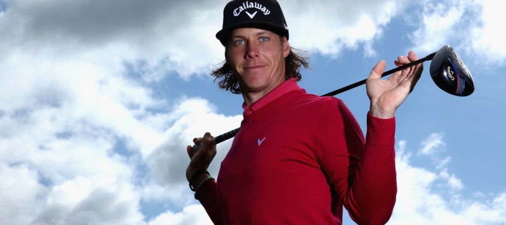 Kristoffer Broberg (re.) mit seinem Caddie beim BMW Masters in Shanghai. (Foto: Getty)