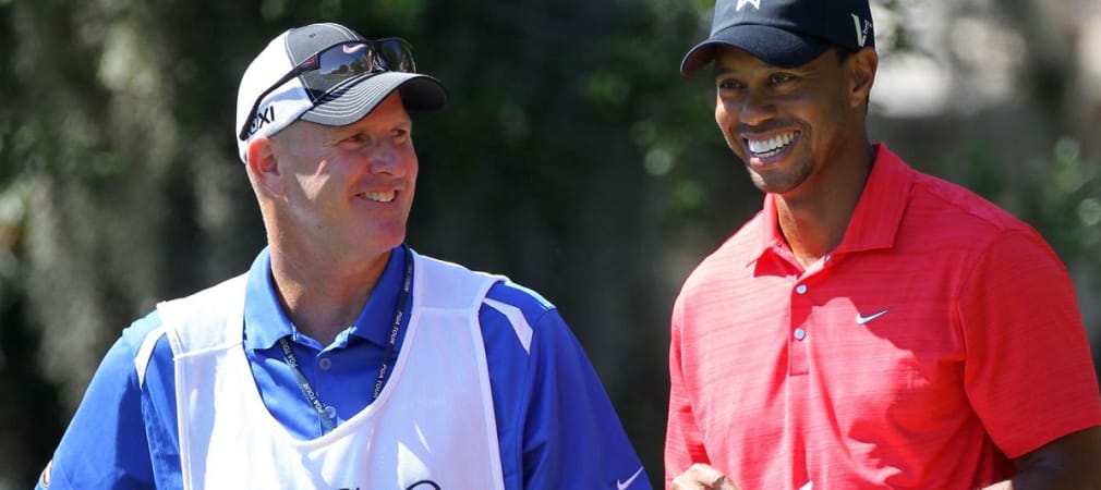 Joe LaCava (li.) mit Tiger Woods beim Arnold Palmer Invitational 2012. (Foto: Getty)