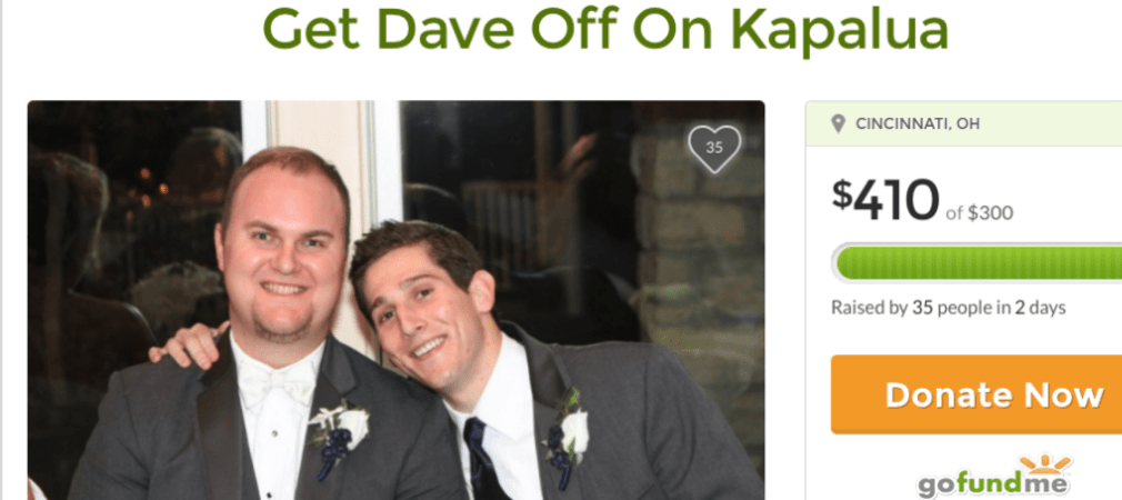 Chris Chaney (li.) will seinem Freund Dave helfen sich seinen Traum zu verwirklichen. (Foto: Screenshot GoFundMe)