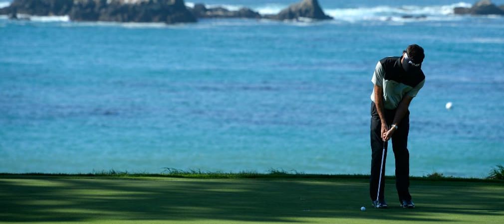 Endlich wieder Pebble Beach: Kumpel Mark Wahlberg überredete Bubba Watson, 2016 wieder beim Pro-Am mitzuspielen. (Foto: Getty)