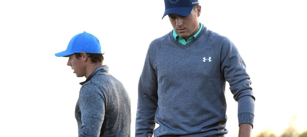 Wenig Grund zur Freude: Rory McIlroy und Jordan Spieth befinden sich momentan nur im Schatten von Jason Day. (Foto: Getty)