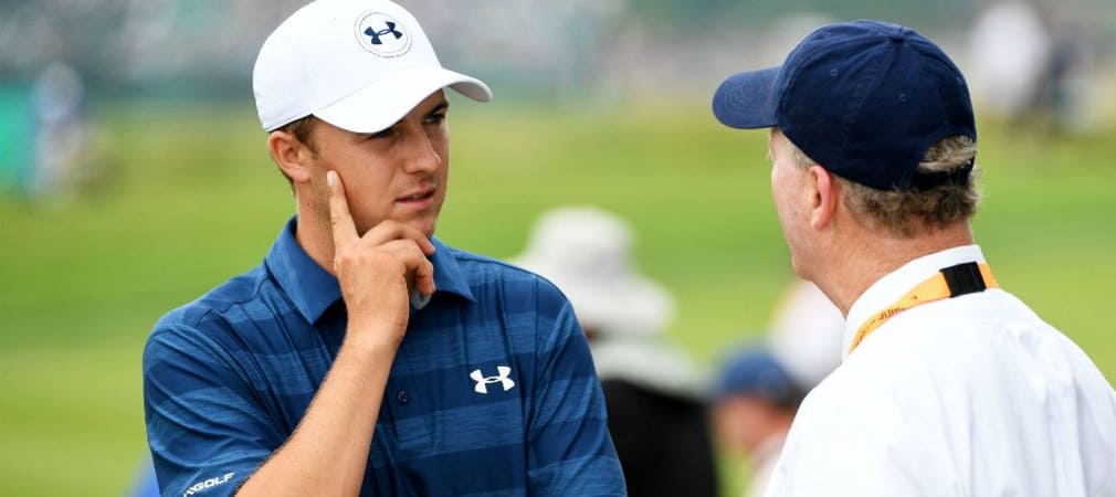 Jordan Spieth hatte am ersten Tag der US Open seine Probleme mit dem durchnässten Platz. (Foto: Getty)