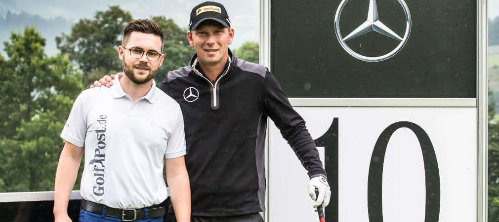 Blick ins Bag: In Kitzbühel gemeinsam auf der Runde und danach im ausgiebigen Equipment-Interview - Johannes Eck (li. Golf Post Team) und Marcel Siem. (Foto: Mercedes-Benz)