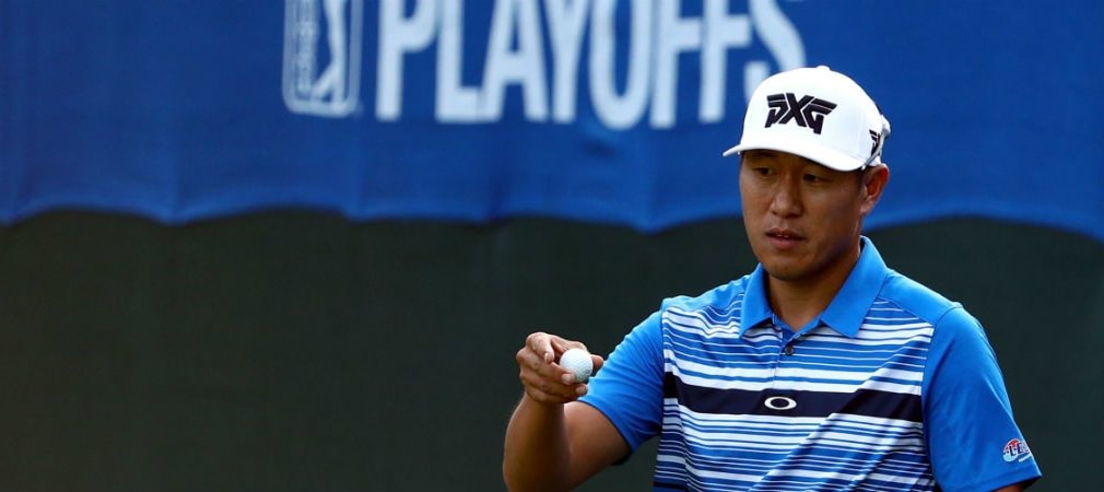 Freude bei James Hahn. Der US-Pro startet an die Spitze bei der Deutsche Bank Championship. (Foto: Getty)