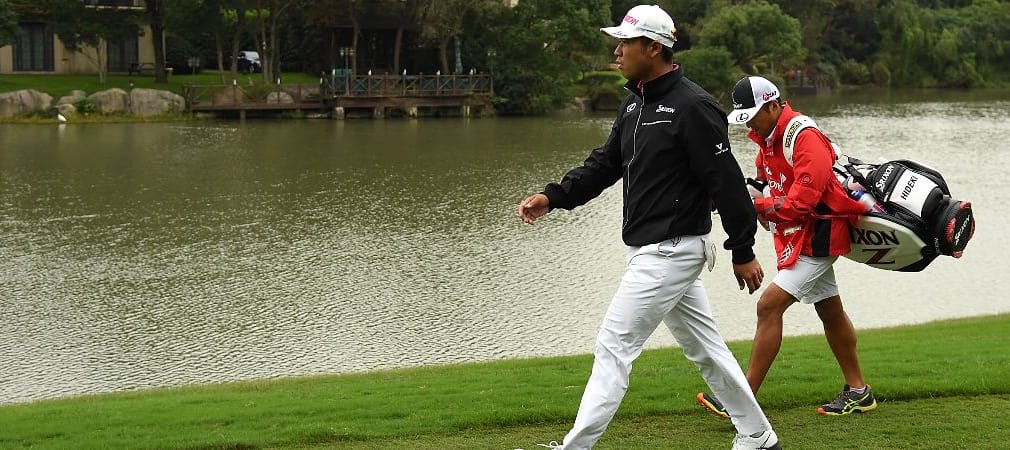 Hideki Matsuyama ist als Srixon Markenbotschafter unterwegs, spielt aber auch Callaway, TaylorMade und Scotty Cameron Schläger. Beim WGC in China führte diese Mischung zum Sieg. (Foto: Getty)
