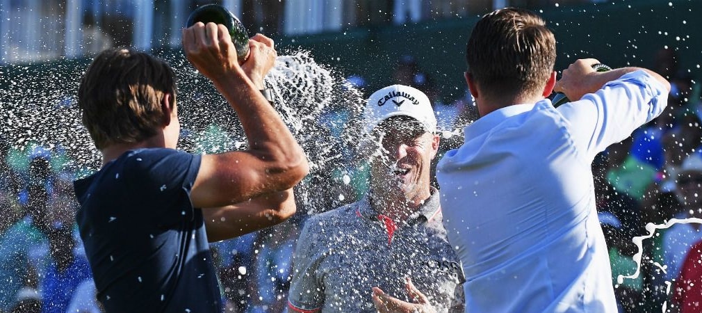 Alex Noren kommt aus dem feiern kaum noch heraus. Auf sein Equipment von Callaway kann er sich bei seinem beeindruckenden Siegeszug voll und ganz verlassen. (Foto: Getty)