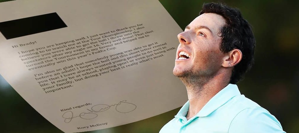 Rory McIlroy spielt nicht nur vorbildlich Golf. In einem Brief zeigt er sich als Inspiration für den Nachwuchs.