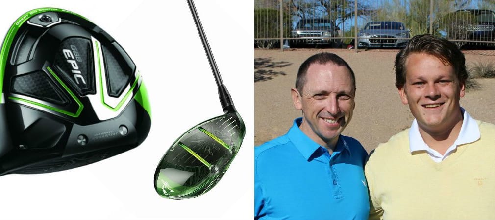 Golf Post traf sich anlässlich der Einführung des Callaway Great Big Bertha Epic Driver mit dem Chefentwickler der Amerikaner, Dr. Alan Hocknell (li.). (Foto: Callaway/Golf Post)