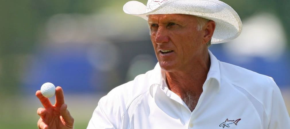 Auch wenn sich seine aktive Zeit auf dem Golfplatz in Grenzen hält, Greg Norman ist weiter dick im Geschäft. (Foto: Getty)