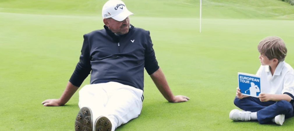Vor Billy ist niemand sicher: Thomas Björn stellt sich tapfer den Fragen und bleibt die Ruhe selbst. (Foto: Screenshot youtube.com European Tour)