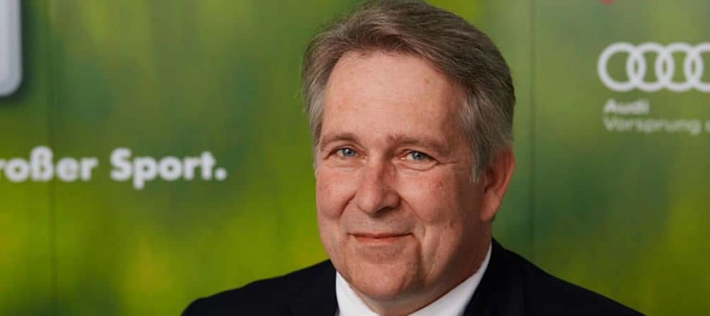 Claus Kobold, Präsident des Deutschen Golf Verbandes, auf der Jahres-Pressekonferenz in Stuttgart. (Foto: DGV)