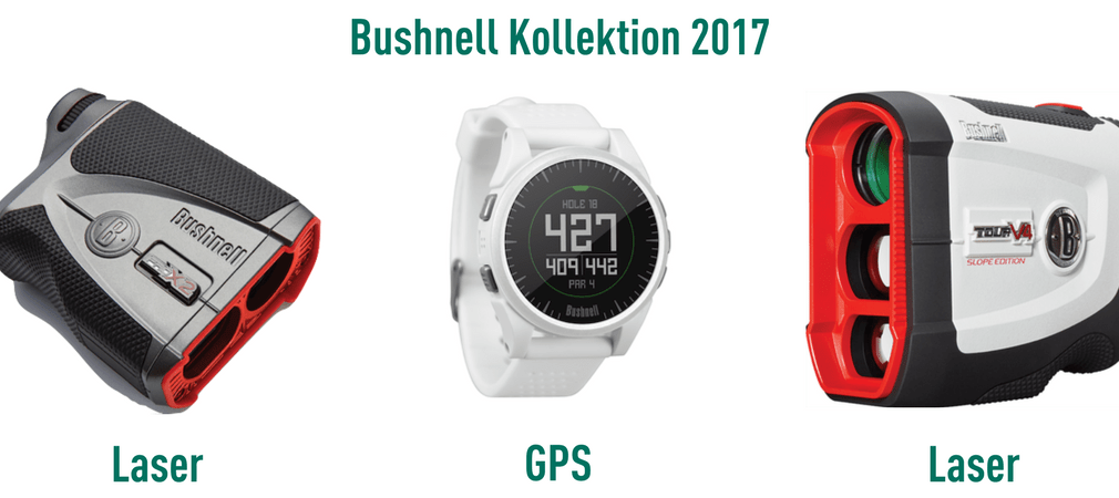 Bushnell bietet in seiner neuen Kollektion für 2017 drei Entfernungsmesser an. Zwei Laser und eine GPS-Uhr, die mit neuen Technologien überzeugen wollen. (Foto: Bushnell)