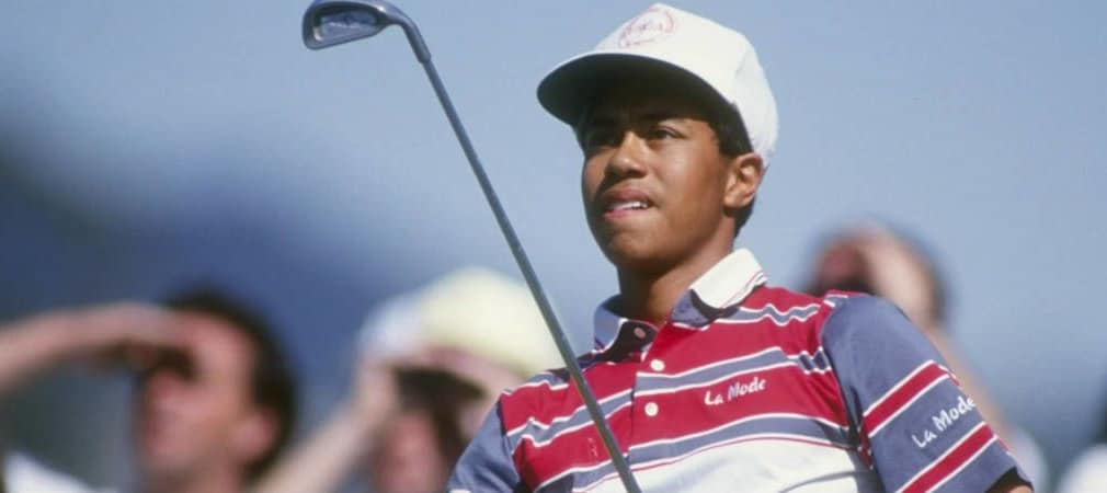 Tiger Woods bei seinem ersten PGA-Tour-Auftritt im Riviera Country Club im Jahr 1992.