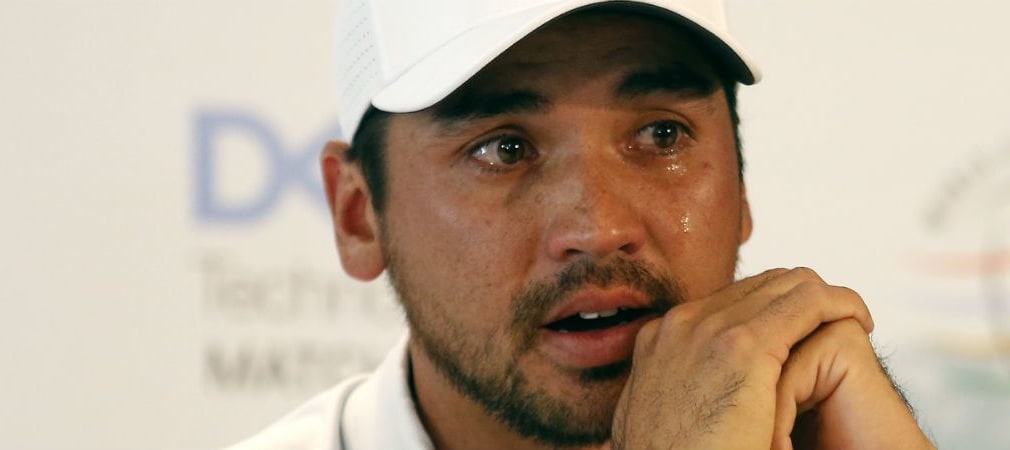 Ein emotionaler Jason Day verkündet seinen Rücktritt von der WGC - Dell Technologies Match Play. (Foto: Getty)