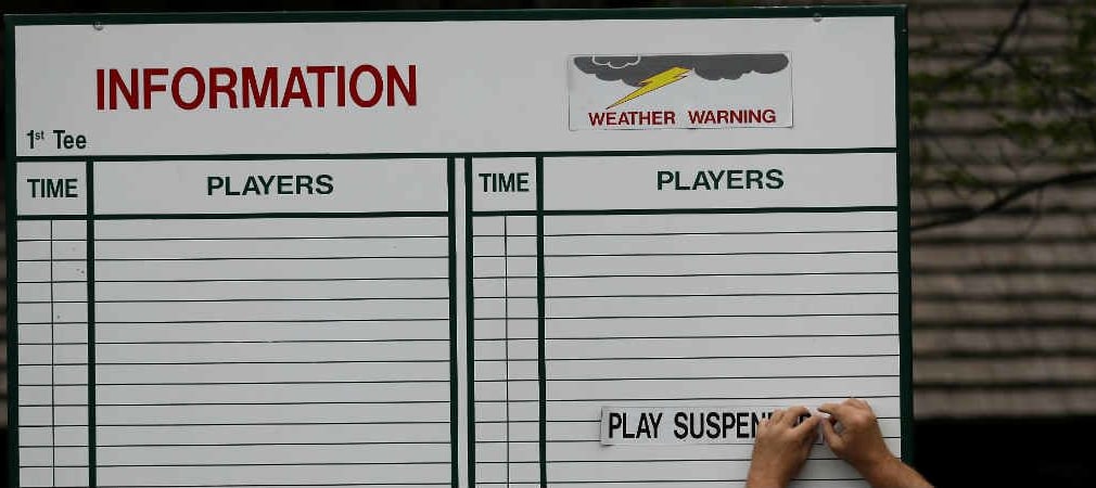 Traurig aber wahr! Der berühmte Par-3-Contest beim masters musste aufgrund des Wetters abgebrochen werden. (Foto: Getty)