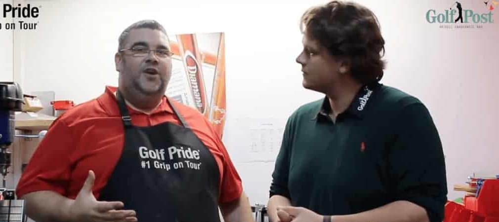 Mit dem Even Par Golf Inhaber, Dietmar Olbert (li.) hat sich unser Equipment-Redakteur, Robin Bulitz zum Griffwechsel getroffen und brandneue Golf Pride Griffe aufgezogen. (Foto: Golf Post)